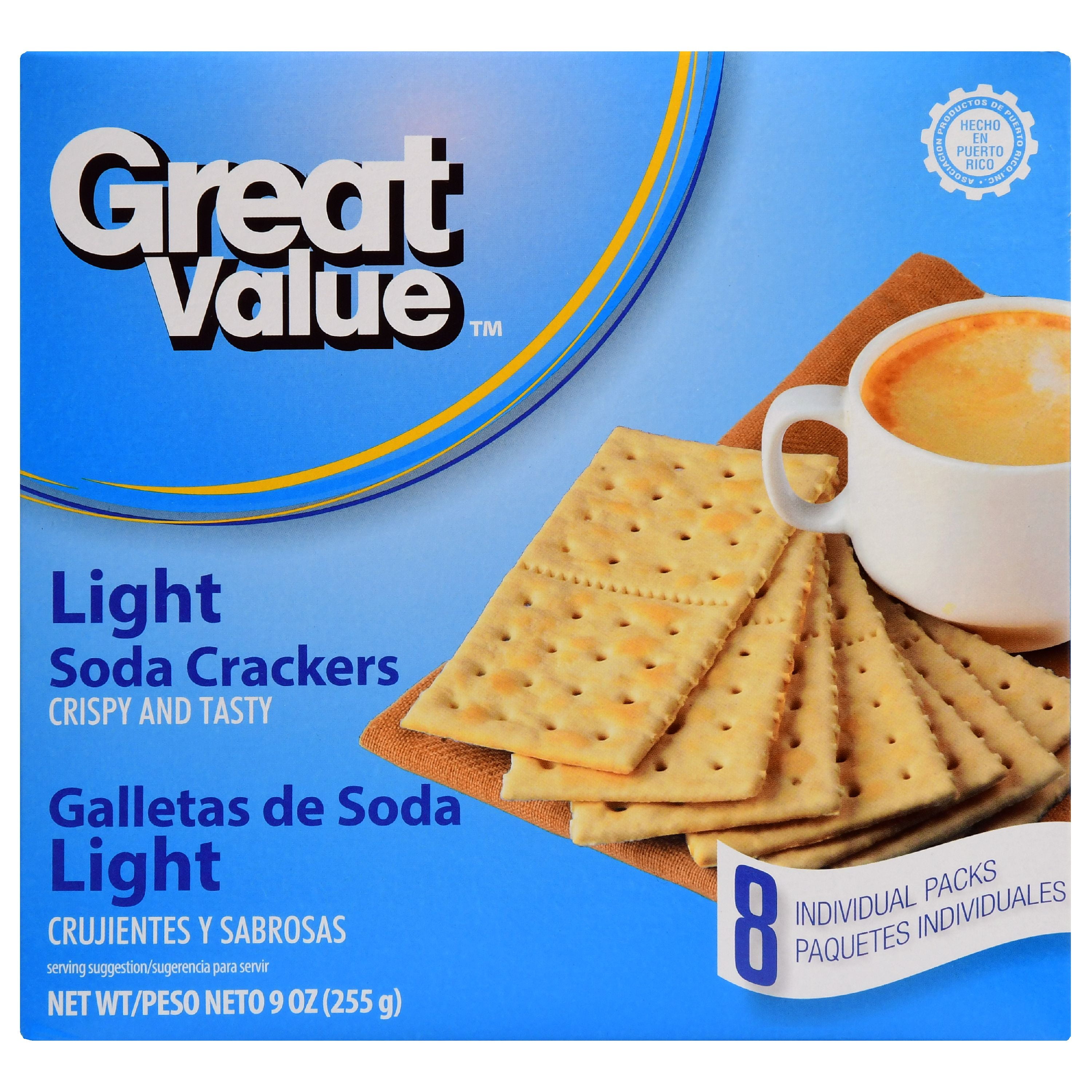 Great Value Light Soda Crackers, 9oz Box