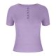 thumbnail image 5 of Karight Women's Summer Tops Short Sleeve Shirts Ribbed Knit Henley Button Up T Shirts Slim Fit Casual Basic Tee, 5 of 6