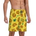 thumbnail image 2 of Fotbe Floral Sunflowers Pajama Shorts for Men, Men's Pajama Bottoms, Sleepwear,Short Pajama Pants-3X-Large, 2 of 9