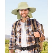 Solaris Summer Outdoor UV Protection Sun Hats Unisex Caps Wide Brim Removable Bill Neck Flap Mesh Nets Loop Velcro Closu