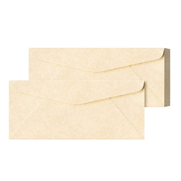 Natural #10 Parchment Business Envelopes – Perfect for Invitations, Greetings, Holiday, Office, Invoices, Letters, Mailings | 4 1/8 x 9 1/2 inches | 50 per Pack