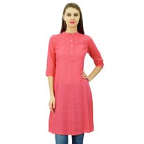 Phagun Womens Cotton Blend Indian Kurti Ethnic Kurta Casual Summer Tunic