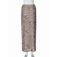 thumbnail image 5 of Women'S Y2K Leopard Print Skirts Ruched Maxi Skirt Mesh Sheer High Waisted Long Bodycon Skirt Leopard Print S, 5 of 9
