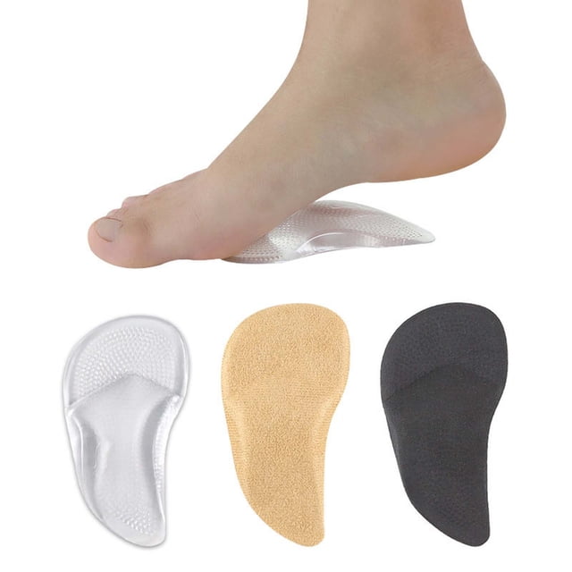 XWSHYW Productos de Salud Almohadilla de Arco Plana Transparente para Hombres y Mujeres, Almohadilla de Tamaño Medio, Suave, Antideslizante, Absorbente de Golpes, Calcetín para Arco