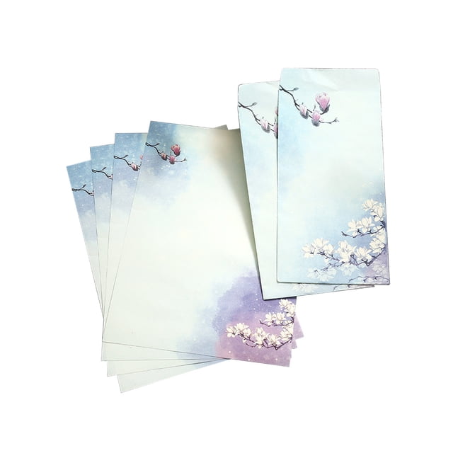 Wedding Invitations with Envelopes, Vintage Stationery Paper Set for Birthday and Invitation Correspondence