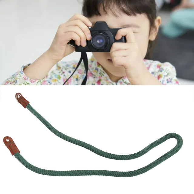 Sangle d'Appareil Photo Artistique Simple en Coton, Sangle de Cou Ronde Vintage pour Appareil Photo Rétro Mini DSLR