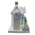 thumbnail image 3 of Christmas Blue Bird Cottage Paper Snowman Blue Bird Hou133, 3 of 4