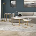thumbnail image 4 of Henn&Hart Table Basse 36" Laiton/marbre Faux Métal/marbre Faux, 4 of 10