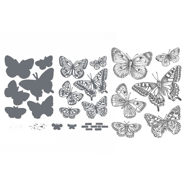 WDOplteas Herramienta Corte Papel para Álbum Recortes Con Sello Mariposa Silicona (C)
