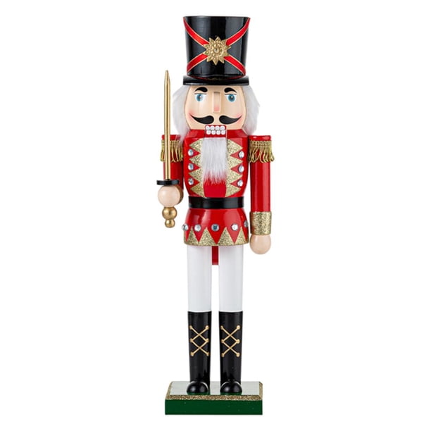 Creativo Cascanueces de Navidad, Estatuilla Artesanal, Muñeco de , , Marioneta, Adorno para Navidad, Decoración de , Colección, rojo Sunnimix cascanueces soldado