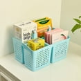 thumbnail image 5 of Portable Shower Caddy Basket with Compartments, Plastic Divided Cleaning Caddy Organizer Storage Tote with Handle for Bathroom, College, Dorm Room Essentials, Blue, 5 of 5