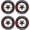 4*red, variant on 4PCS 3D Tire Lettering Stickers, Waterproof Universal Wheel Decals for Car, Truck, SUV & Motorcycle, Raised Rubber Sidewall Letter Stickers, DIY Rim Exterior Decoration