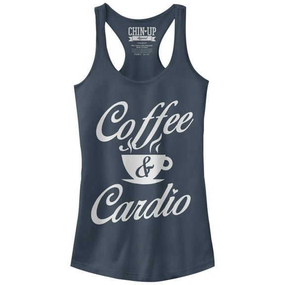 Women's Chin Up Coffee Time - Racerback Womens Tank X-Large Indigo