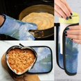 thumbnail image 5 of Yayeee Oven Mitts and Pot Holder Set of 2 Heat Resistant Kitchen Gloves Baking Hot Pad, Blue Sky and River, 5 of 5
