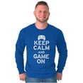 thumbnail image 5 of Vintage Keep Calm Video Game On Nerd Long Sleeve TShirt Men Women Brisco Brands X, 5 of 6