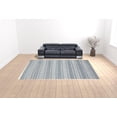 thumbnail image 2 of HomeRoots 511446 10 x 14 ft. Blue Gray & Ivory Striped Hand Woven Rectangle Area Rug, 2 of 5