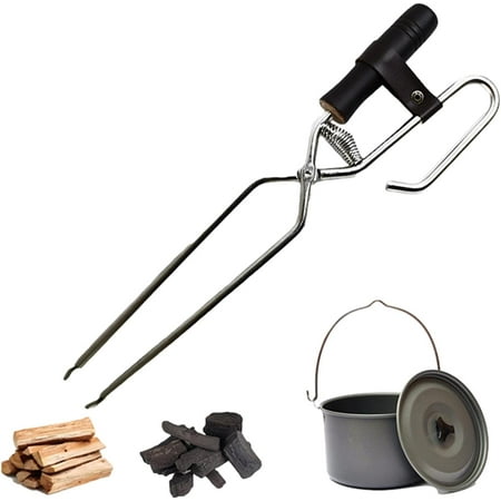 

Fire Log Grabber | Stainless Steel Firewood Tongs Firewood Grabber Tool for Bonfire Campfire Fire Pit Outdoor Indoor to Move Fire Wood Safely