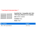 thumbnail image 2 of Head Bolt Set - Compatible with 1984 - 1995 Toyota Pickup 2.4L 4-Cylinder 1985 1986 1987 1988 1989 1990 1991 1992 1993 1994, 2 of 2