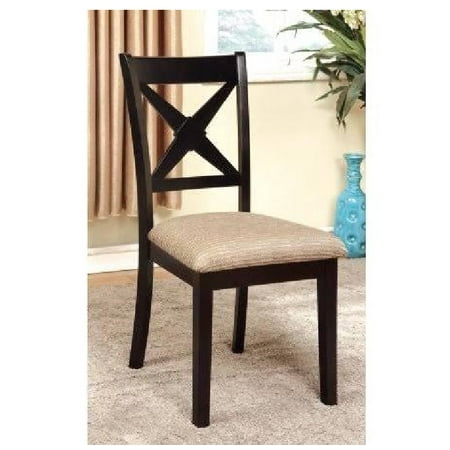 Side Chair, Black and Beige
