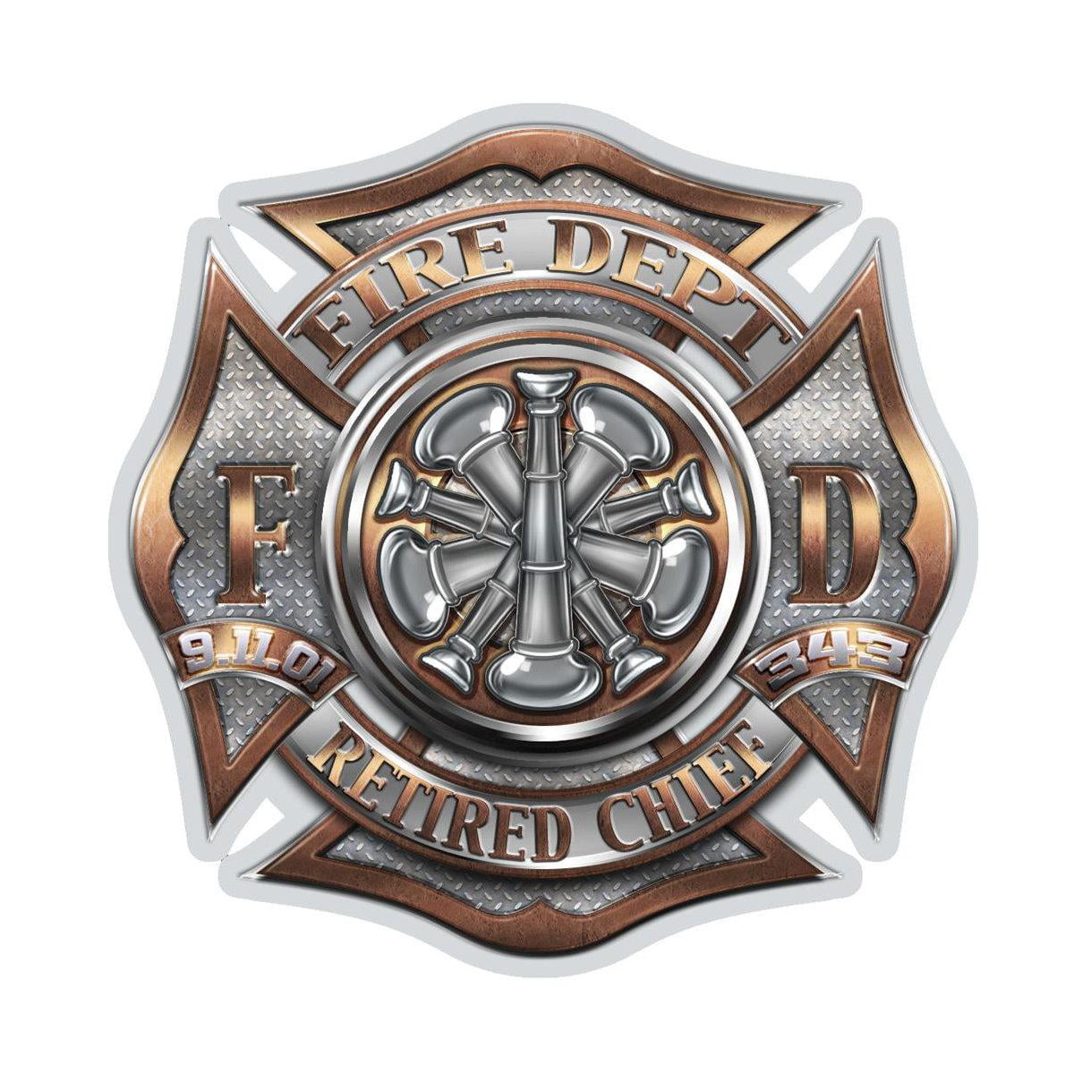 MALTESE CROSS FIRE DEPARTMENT DEPUTY CHIEF Wall  Sign 6" x 12" SIZE 