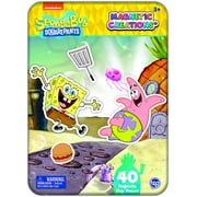 TCG Toys Spongebob Squarepants Magnetic Creations Tin with 40 Magnetic Play Pieces in Tin That Doubles As Storage Space,Multicolor