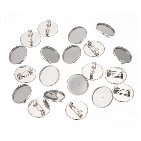 

20Pcs Brooch Bases Breastpin Safety Trays DIY Making Accessories Handmade Crafts