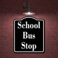 thumbnail image 2 of School Bus Stop BLACK Aluminum Composite Sign, 20"x24", 2 of 9