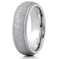 thumbnail image 2 of Metal Masters Mens Titanium Hairline Ground Brushed Finish Dome Comfort-fit Wedding Band 7mm, 2 of 5