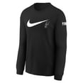 thumbnail image 2 of Youth Nike Black San Antonio Spurs Swoosh Long Sleeve T-Shirt, 2 of 3