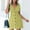 Yellow, variant on Admvng Womens Dresses Summer Holiday V-neck Button Waist Tops Dress S-4XL