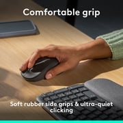 Logitech Wave Keys Combo, Wireless Ergonomic Keyboard with Signature M550 L Wireless Mouse, Graphite