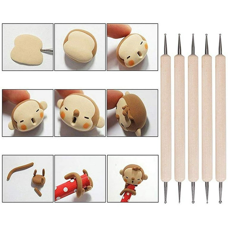 LAMPTOP 61PCS Ceramic Clay Tools Set,Polymer Clay Tools Pottery Tools Set,  Wooden Pottery Sculpting Clay Cleaning Tool Set for Potters Beginners  Professionals Arts Crafts : : Home & Kitchen
