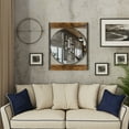 thumbnail image 4 of Industrial Metal Wood Frame Wall Mirror, 4 of 4
