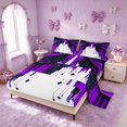 thumbnail image 2 of Homewish Princess Queen Sheets for Girls, Black Purple Bowtie Queen Sheet Sets, 4-Piece (1 Flat Sheet, 1 Fitted Sheet and 2 Pillowcases), 2 of 6