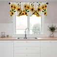 thumbnail image 5 of Summer Rod Pocket 1 Panel Sunflower Blackout Drapes Orange Windows Treatment Valances Retro 54x18 in Old Newspaper Bathroom Bedroom Living Room Decoration Kitchen Curtains, 5 of 6