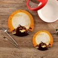 thumbnail image 2 of GZHJMY 2PCS Halloween Pumpkins in The Moonlight Trivets Pot Holders Set and Placemats Set, Hot Pads, Table Mats for Cooking and Baking, Cotton Braided Hot Pads, 7.09"+9.45", 2 of 7