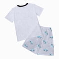 thumbnail image 5 of NOLDARES Baby Boy Toddler Shorts Set Clothes Summer 2pcs Outfit Cute Colorful Print Short Sleeve Cotton Shirt Top Pull on Shorts Pockets(Light Gray,2-3 Y), 5 of 5