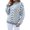 Gray, variant on Busydd Sweaters for Women Fashion Casual Round Neck Pullover Sweaters for Women Comfortable Print Long Sleeve Knit Sweater for Women