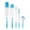 Sky Blue1, variant on 5-Pack Reusable Straw Pipe Cleaner Brush Set, Long Pipe Brush Cleaner Tool Kit, Cleaning Brush for Water Bottle, Teapot, Narrow Neck Glass Containers, Bottle