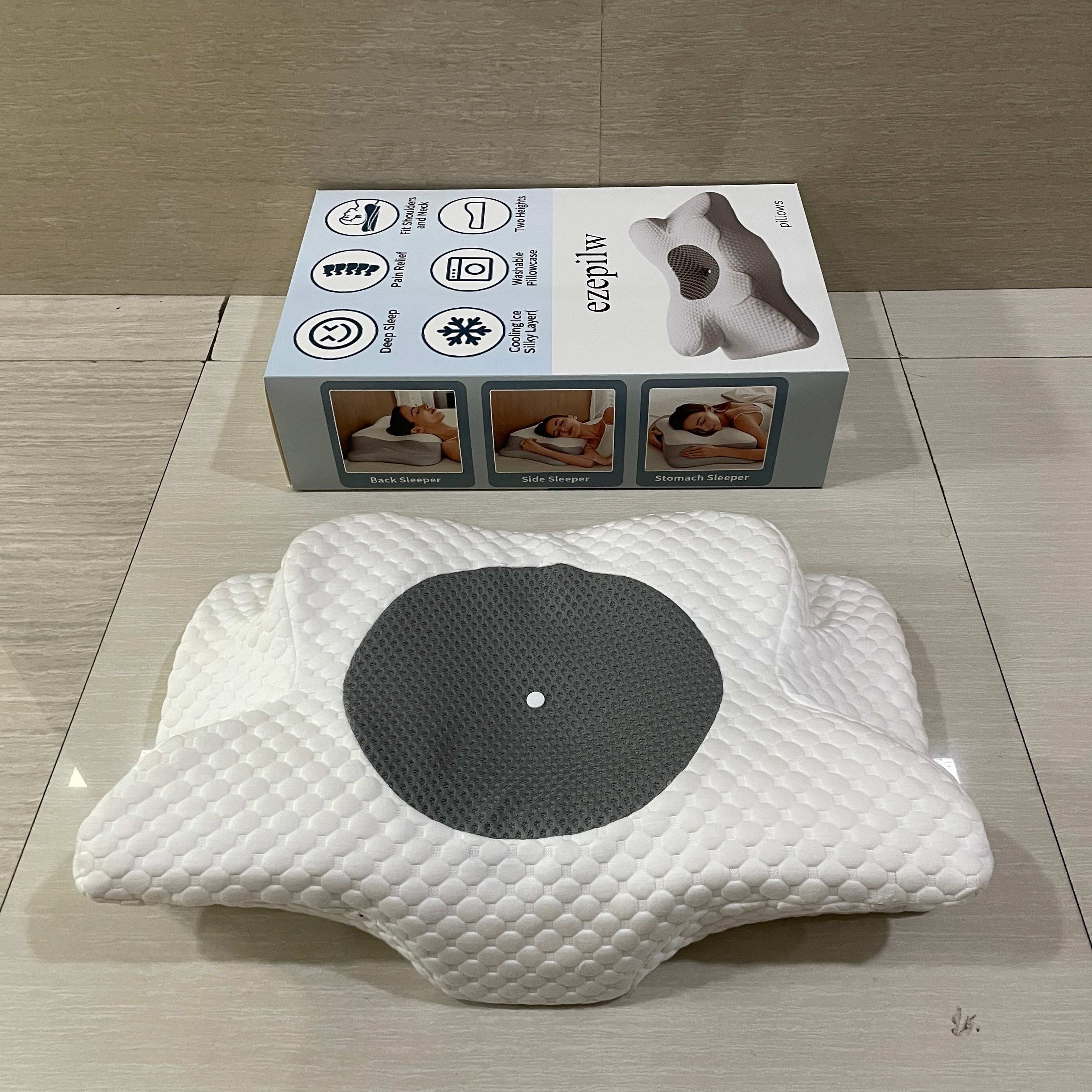 ezepilw pillows,Dream Without Pain Cervical Neck Pillow for Sleeping, Ergonomic Side Sleeper Pillows for Adults, Cooling Orthopedic Pillow for Neck Relief Support