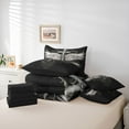 thumbnail image 5 of Feelyou Vintage Angel Wings Twin Bedding Sets 7-Piece, Black White Bedding Comforter Set, Bohemian Gothic Style Reversible Sheet Sets, Breathable Home Decor, 5 of 7