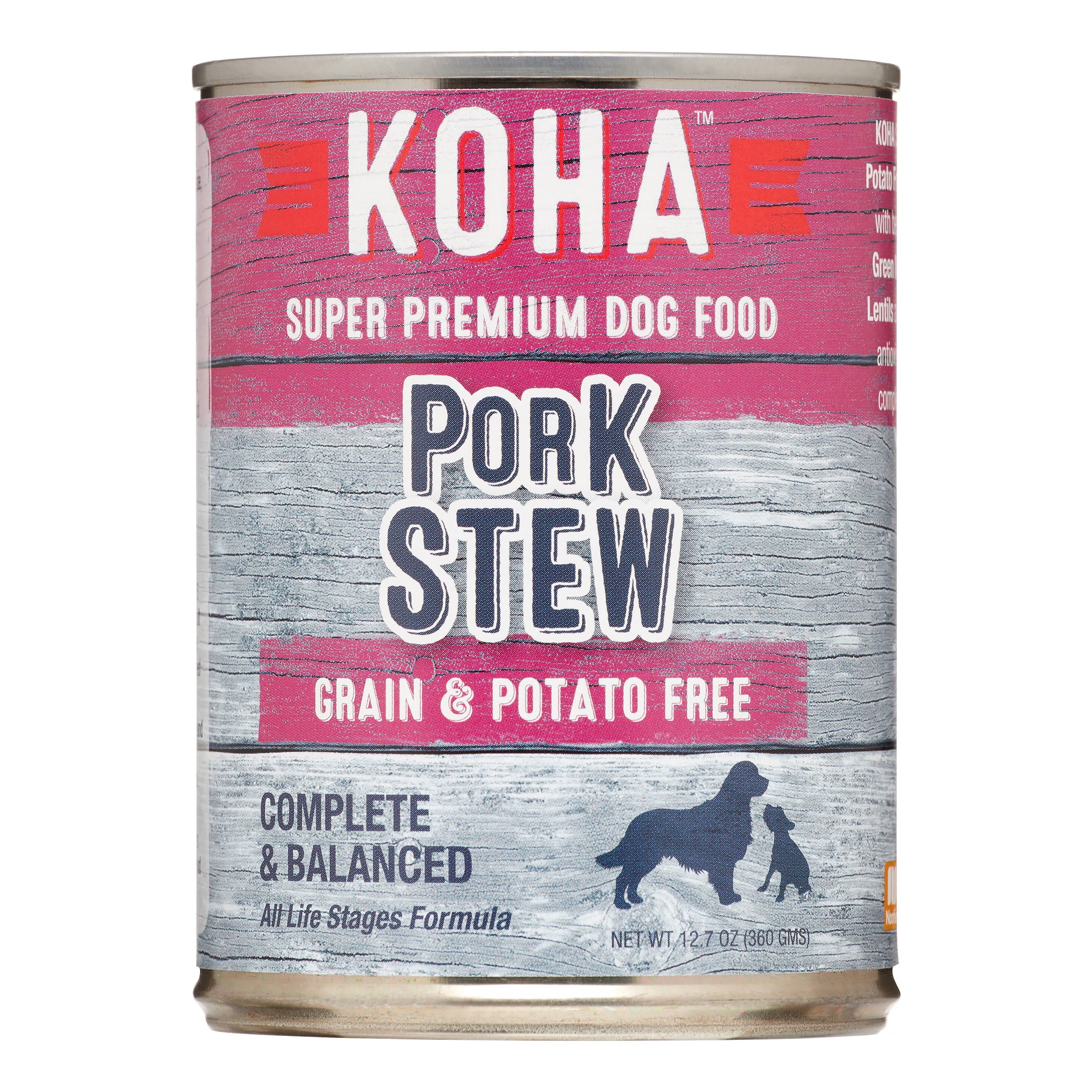 KOHA GrainFree Pork Stew Wet Dog Food, 12.7 Oz