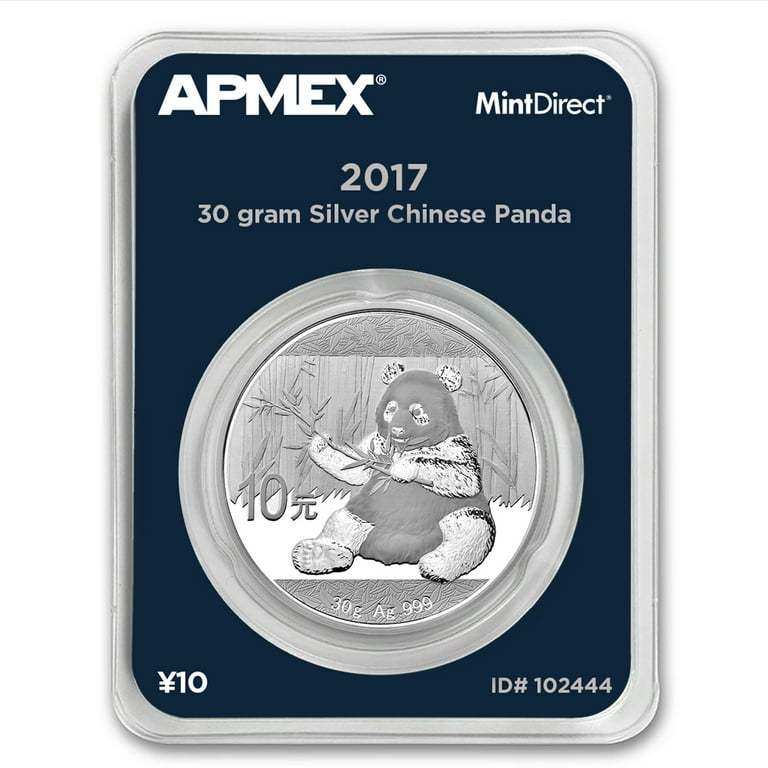 2017 China 30 gram Silver Panda BU (MintDirect® Single