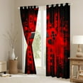thumbnail image 3 of Feelyou Red Gamepad Boy Curtains Pack of 2 (42x84 Each), Fashion Game Console Curtains Blackout, Futuristic Stripes Lines Bedroom Curtains, Blackout Curtains Home Decor, 3 of 6