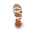 thumbnail image 3 of Sandalias Gladiador DREAM PAIRS Blancas con Tiras Planas Talla 11, 3 of 8