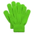 thumbnail image 2 of 2 Pairs Children Gloves Full Fingers Washable Comfortable to Wear Elastic Windproof Acrylic Thermal Mittens for Outdoor,Green, 2 of 8