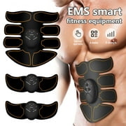 MDHAND ABS Stimulator Muscle, Simulation Belly Shaper, Rechargeable Wireless Electric Muscle Training Workout Equipment Portable for Men Women - 3 Piece Set