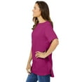 thumbnail image 3 of Woman Within Plus Size Perfect Short-Sleeve Boatneck Tunic, 3 of 6