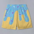 thumbnail image 5 of Baseball Style Ice Cream Shorts Beach Vacations Trunks Sky Blue M, 5 of 6