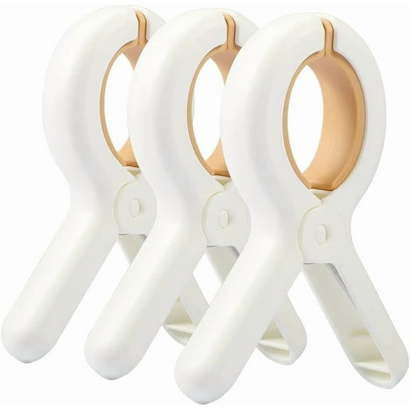 12 PCS Beach Towel Clip, Cloth Pins, Quilt Drying Clip, Plastic Clothespins, Strong Grip Holder to Dry Laundry on Clothesline and Hanging Rack(Small)